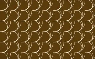 Fes Saffron Stitch Fans — dark brown and beige sashiko background