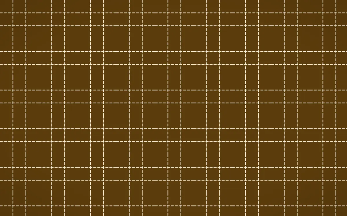 Fes Saffron Stitch Grid — dark brown and beige sashiko background