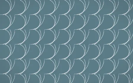Fjord Mist Stitch Fans — colourful blue and white sashiko background