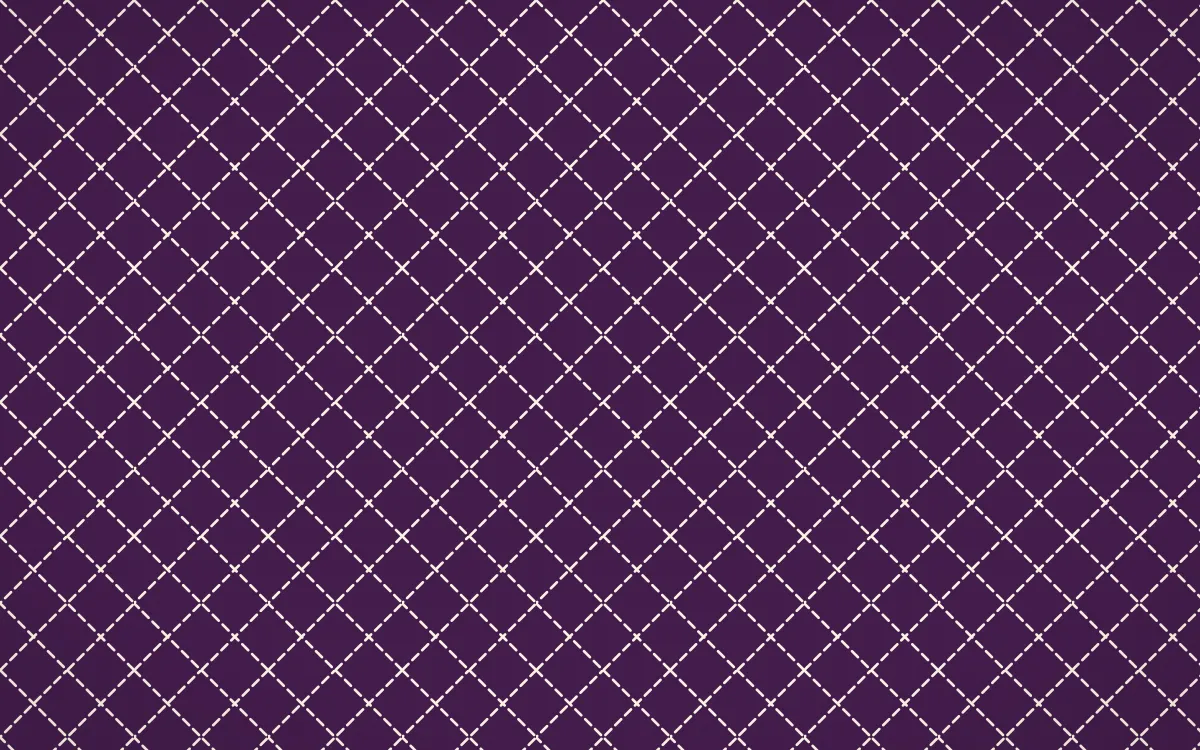 Fiesta Brava Stitch Diamonds — dark purple and white sashiko background