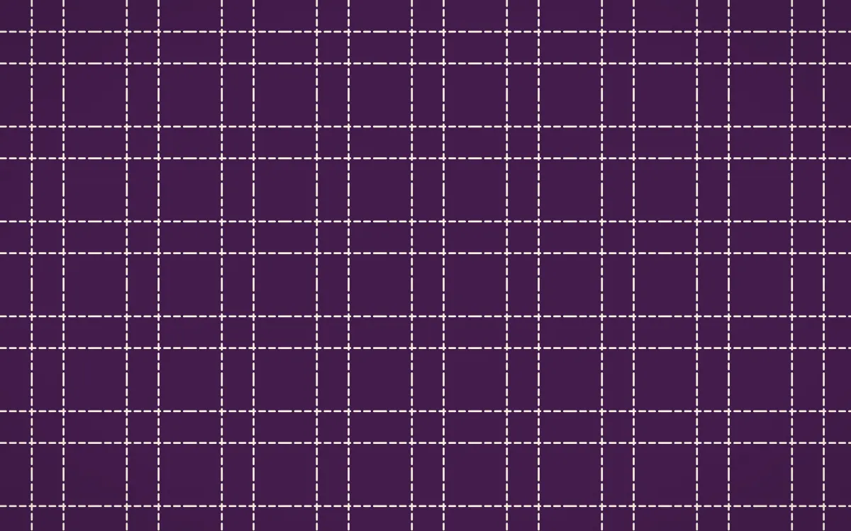 Fiesta Brava Stitch Grid — dark purple and white sashiko background