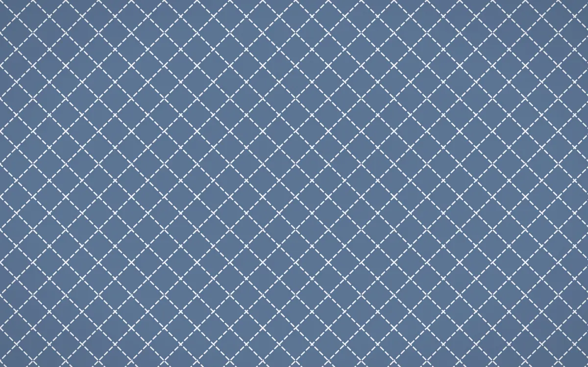Fuji Mist Stitch Diamonds — colourful blue and white sashiko background