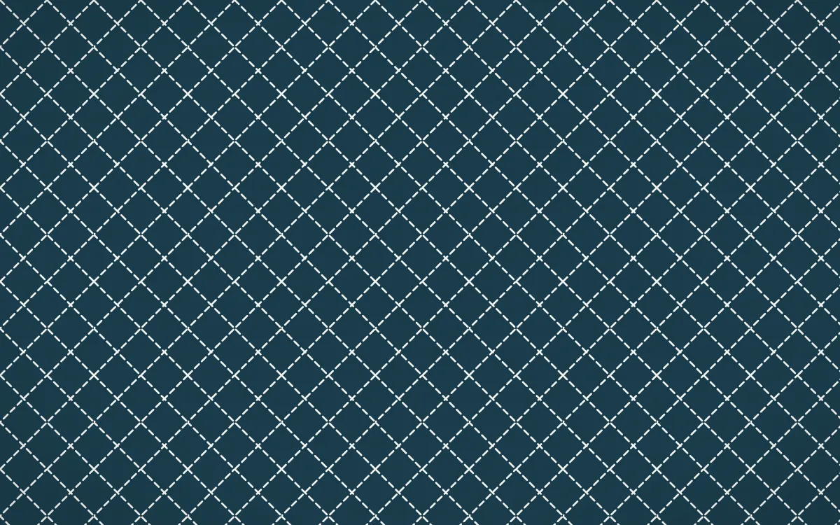 Park Mosaic Stitch Diamonds — dark blue and white sashiko background