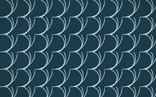 Park Mosaic Stitch Fans — dark blue and white sashiko background