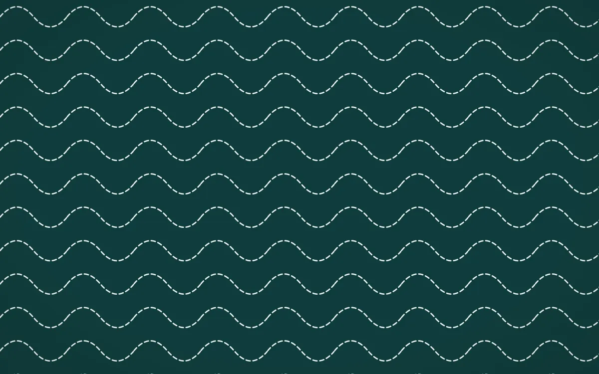 Ha Long Jade Stitch Waves — dark teal and white sashiko background