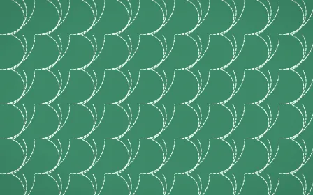 Hanbok Mint Stitch Fans — colourful green and white sashiko background
