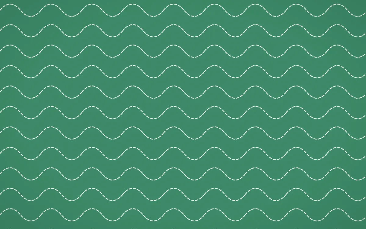 Hanbok Mint Stitch Waves — colourful green and white sashiko background