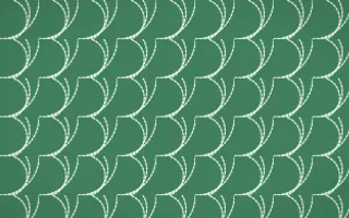 Havana Mint Stitch Fans — dark green and white sashiko background
