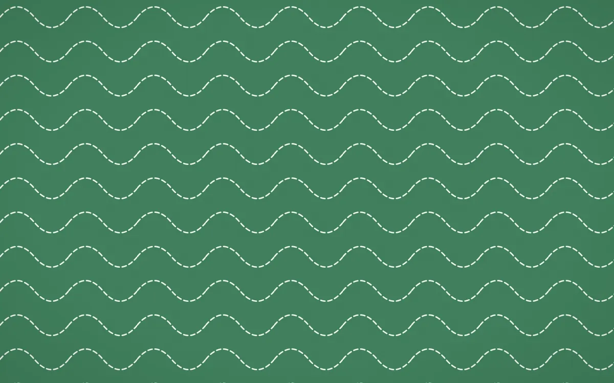 Havana Mint Stitch Waves — dark green and white sashiko background
