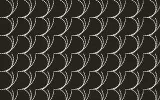 Highland Peat Stitch Fans — dark grey and white sashiko background
