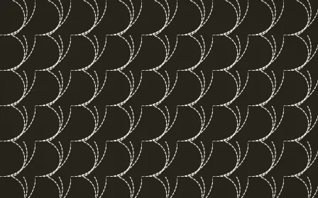 Highland Peat Stitch Fans — dark grey and white sashiko background
