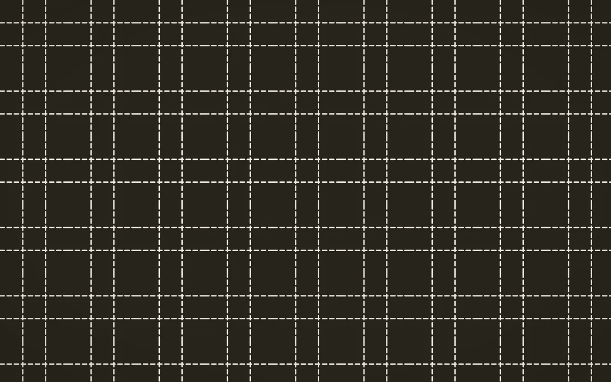 Highland Peat Stitch Grid — dark grey and white sashiko background