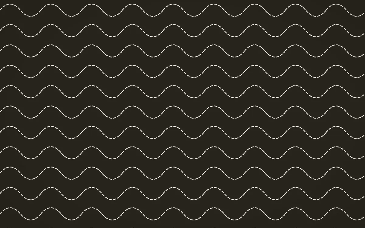 Highland Peat Stitch Waves — dark grey and white sashiko background