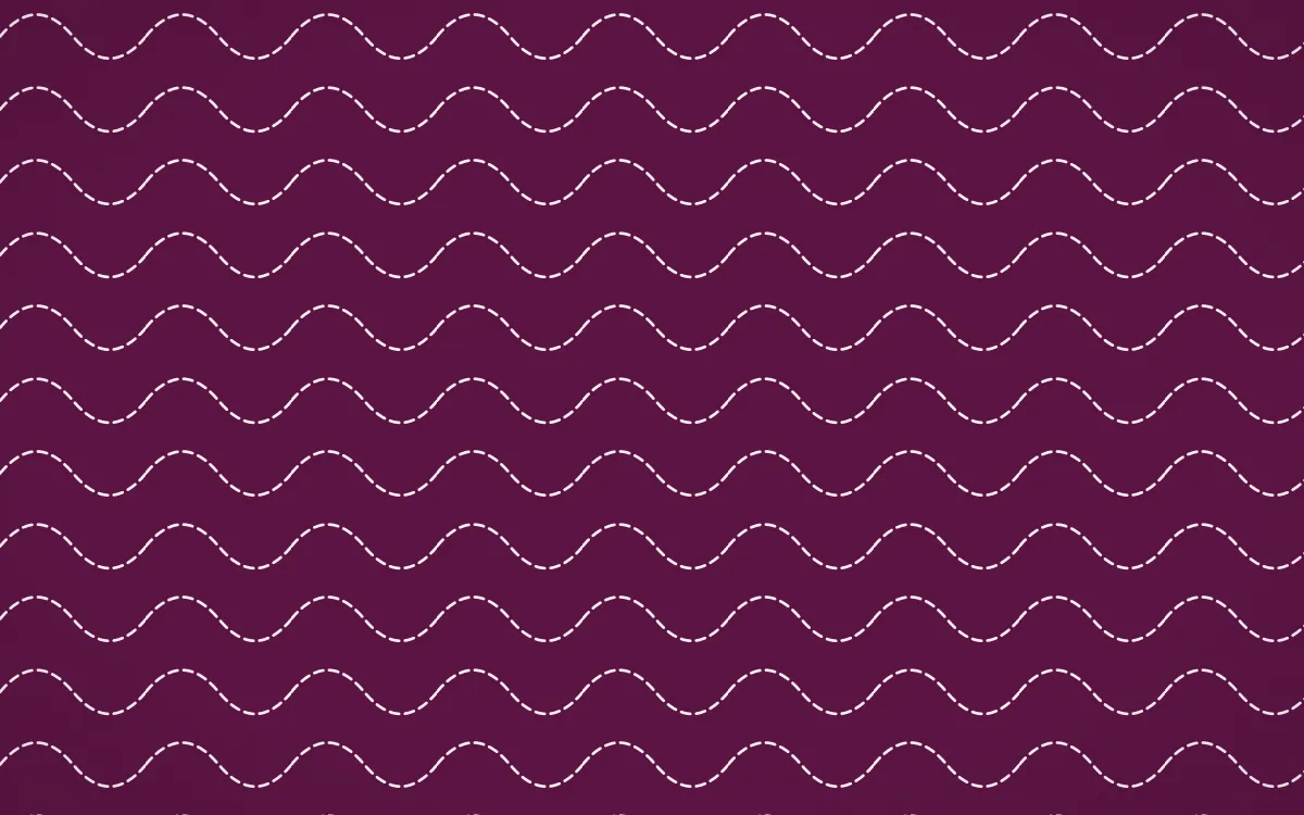Holi Splash Stitch Waves — dark pink and white sashiko background