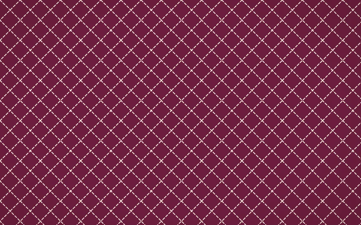 Island Punch Stitch Diamonds — dark pink and beige sashiko background