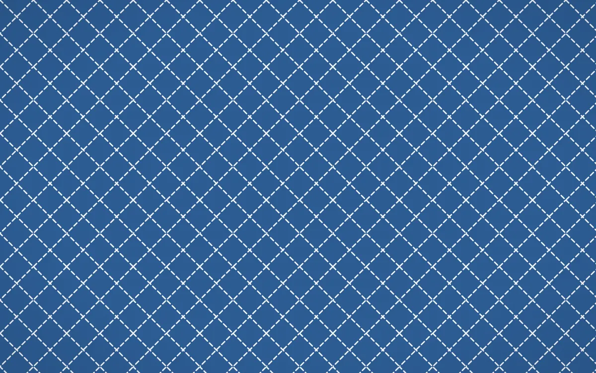 Iznik Blue Stitch Diamonds — colourful blue and white sashiko background