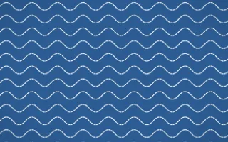 Iznik Blue Stitch Waves — colourful blue and white sashiko background