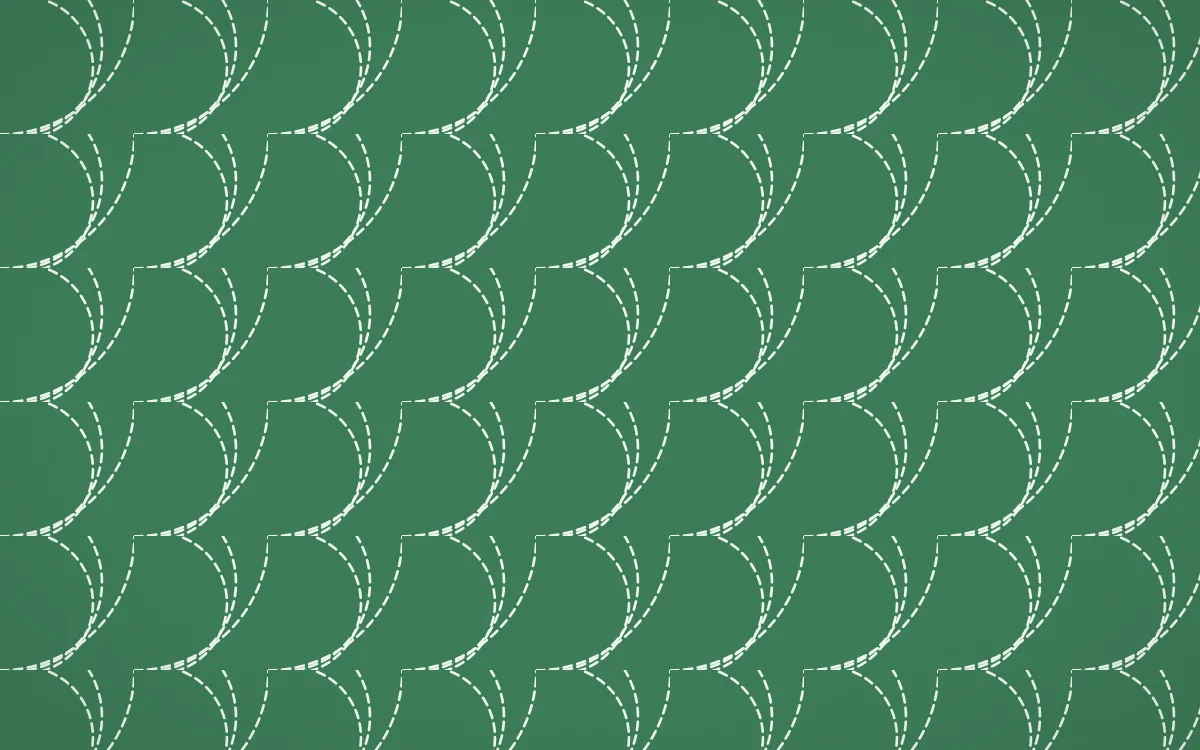 Jade Dynasty Stitch Fans — dark green and white sashiko background