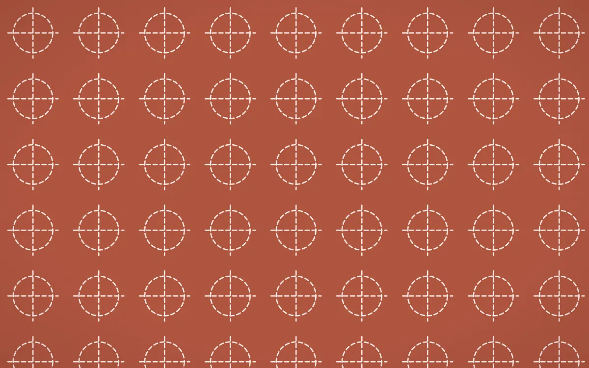 Jaipur Rose Stitch Crosses — colourful red and orange sashiko background