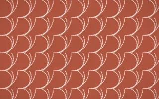 Jaipur Rose Stitch Fans — colourful red and orange sashiko background