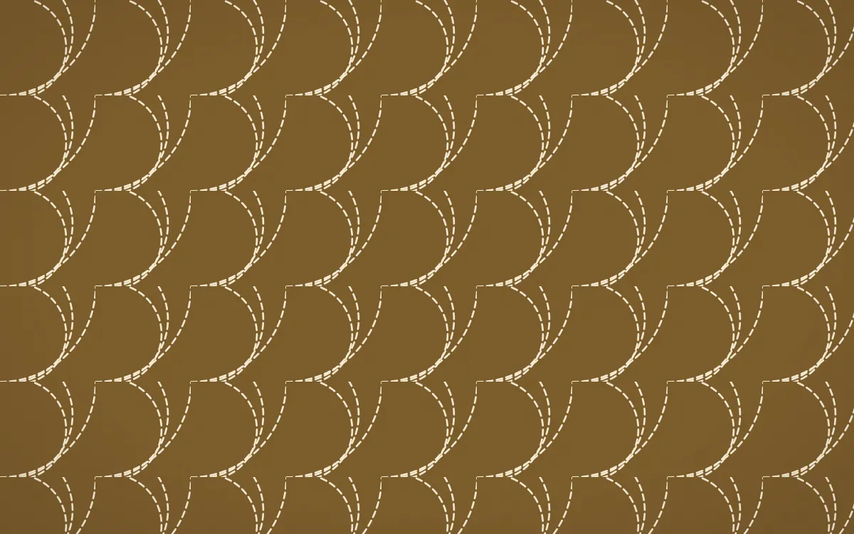 Java Heritage Stitch Fans — dark brown and beige sashiko background