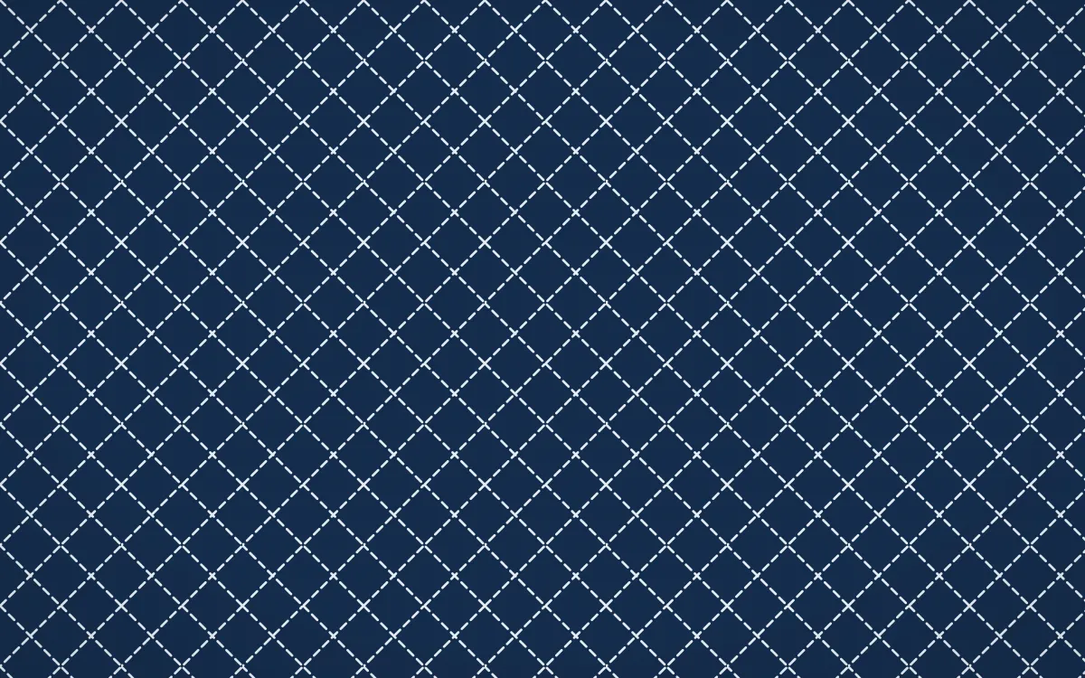 Jodhpur Indigo Stitch Diamonds — dark blue sashiko background