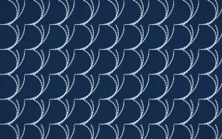 Jodhpur Indigo Stitch Fans — dark blue sashiko background