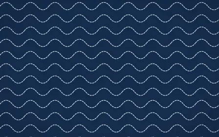 Jodhpur Indigo Stitch Waves — dark blue sashiko background