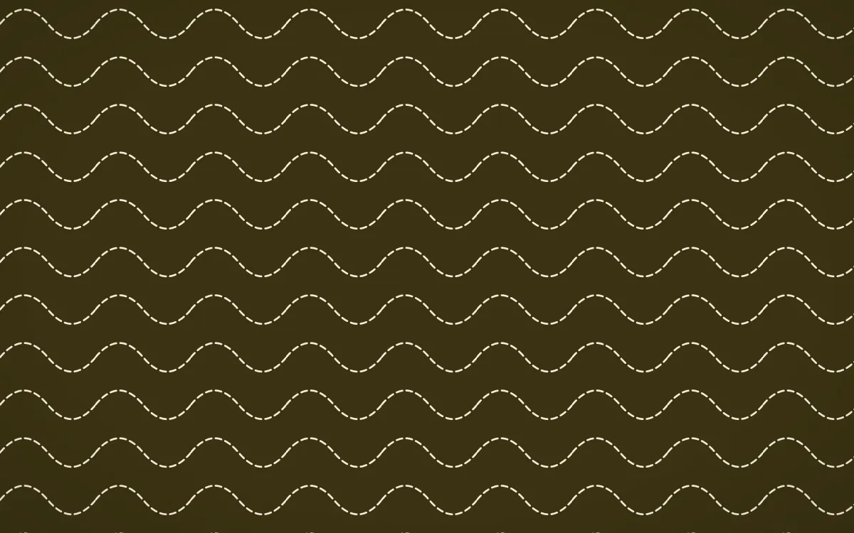 Kerala Spice Stitch Waves — dark brown and beige sashiko background