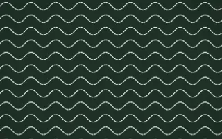 Kiwi Fern Stitch Waves — dark green and white sashiko background