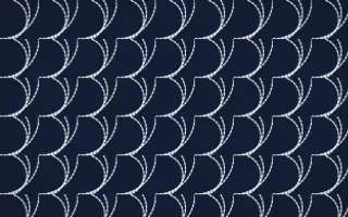 Kyoto Indigo Stitch Fans — dark blue and white sashiko background