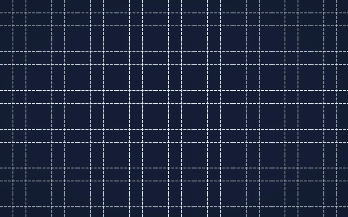 Kyoto Indigo Stitch Grid — dark blue and white sashiko background