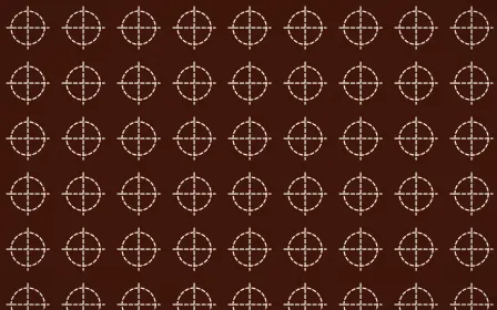 Lagos Wax Stitch Crosses — dark brown and beige sashiko background