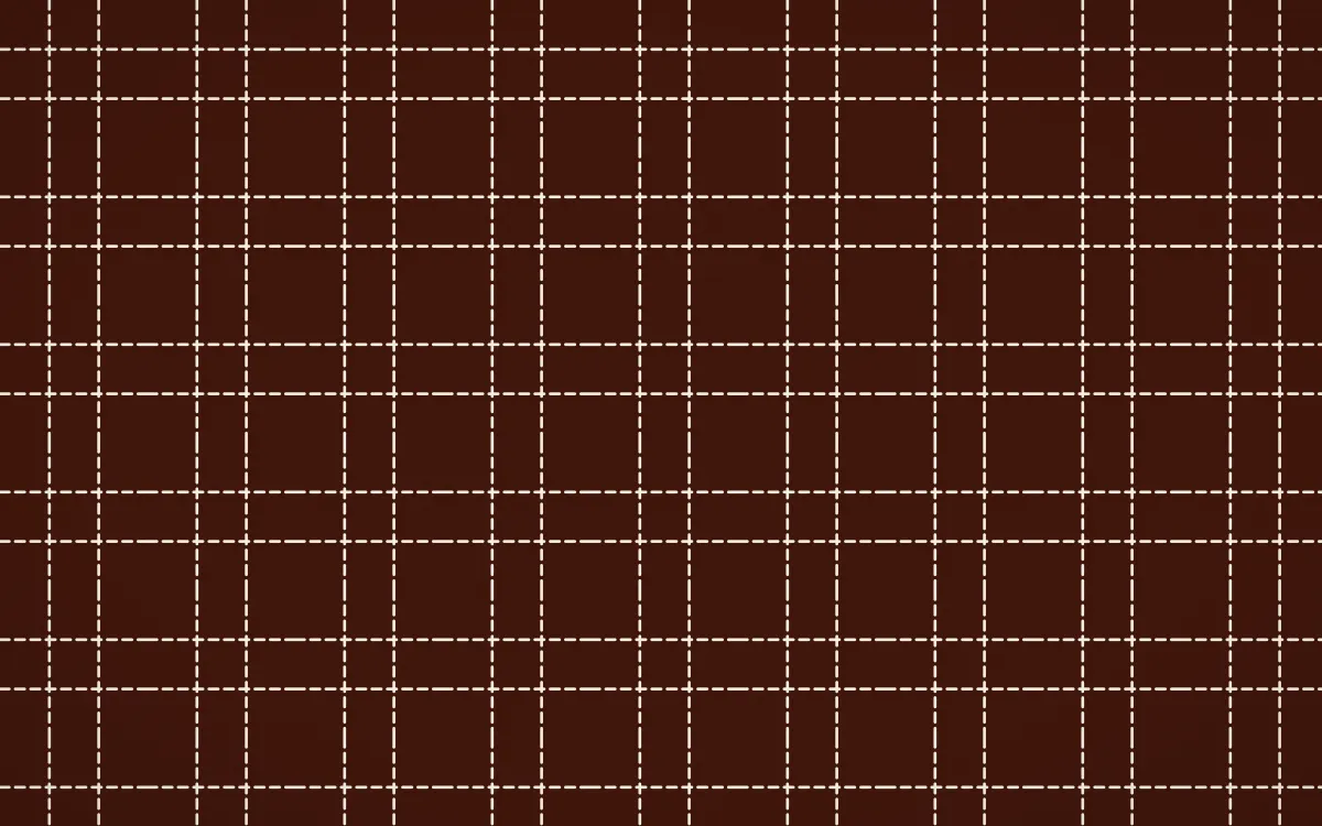 Lagos Wax Stitch Grid — dark brown and beige sashiko background