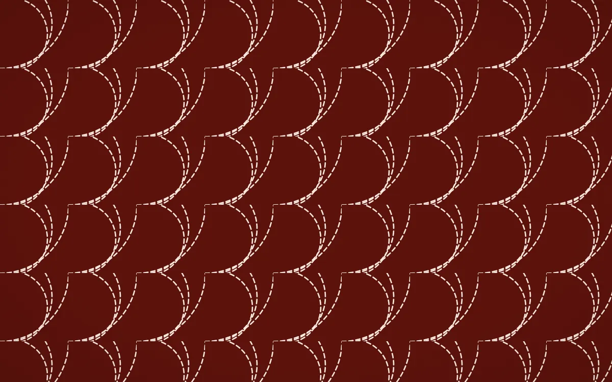 Lantern Festival Stitch Fans — dark red and orange sashiko background