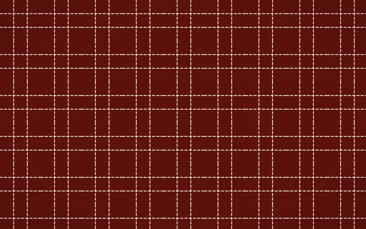 Lantern Festival Stitch Grid — dark red and orange sashiko background