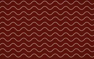 Lantern Festival Stitch Waves — dark red and orange sashiko background