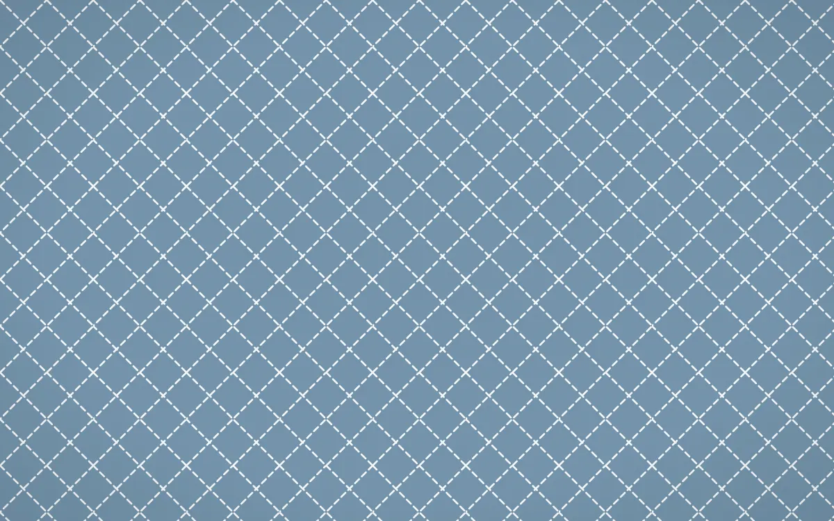 Lapland Snow Stitch Diamonds — colourful blue and white sashiko background
