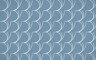 Lapland Snow Stitch Fans — colourful blue and white sashiko background