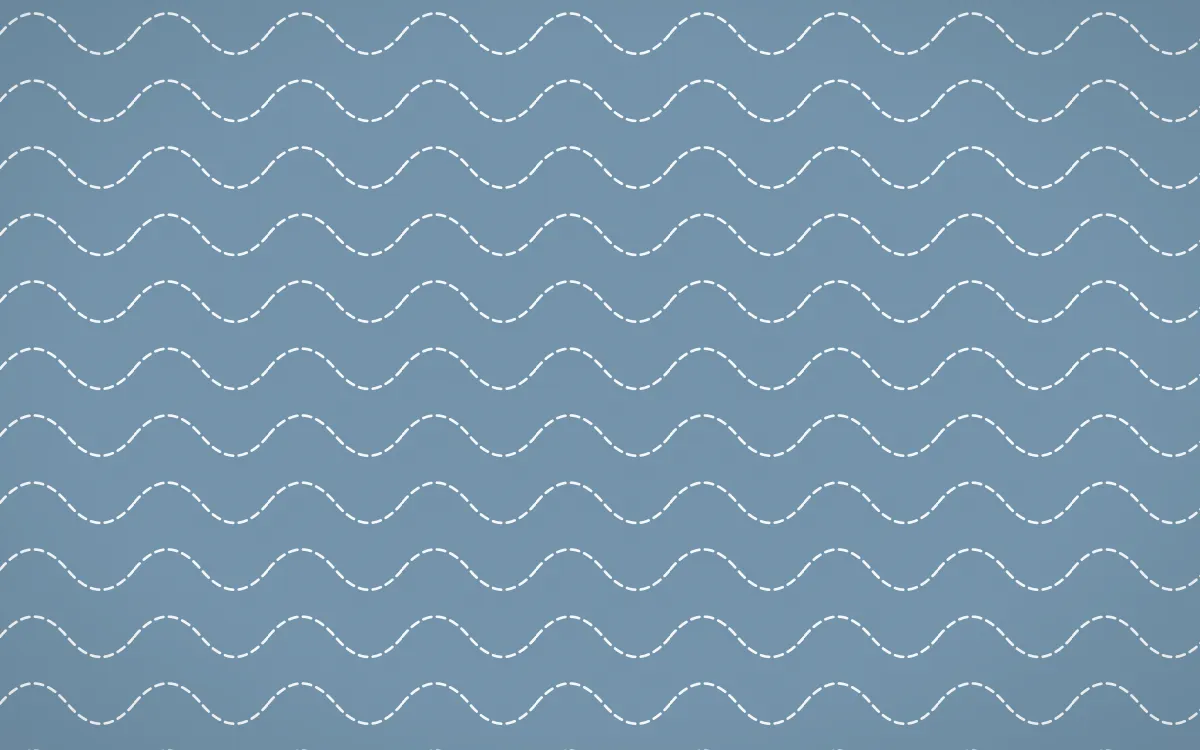 Lapland Snow Stitch Waves — colourful blue and white sashiko background