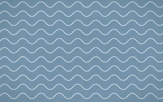 Lapland Snow Stitch Waves — colourful blue and white sashiko background