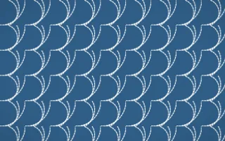 Lisbon Azul Stitch Fans — dark blue and white sashiko background