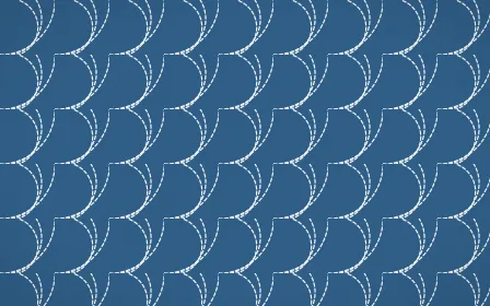 Lisbon Azul Stitch Fans — dark blue and white sashiko background