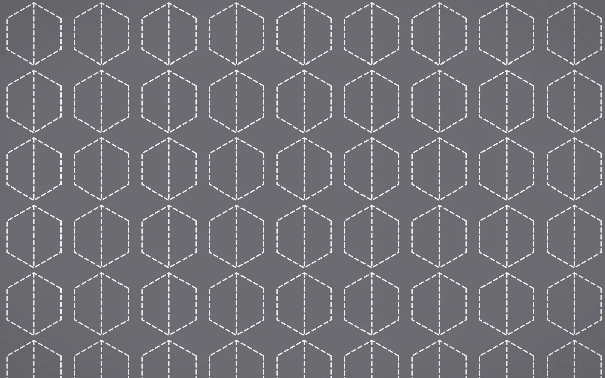 London Fog Stitch Hexagons — colourful grey and white sashiko background
