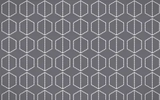 London Fog Stitch Hexagons — colourful grey and white sashiko background