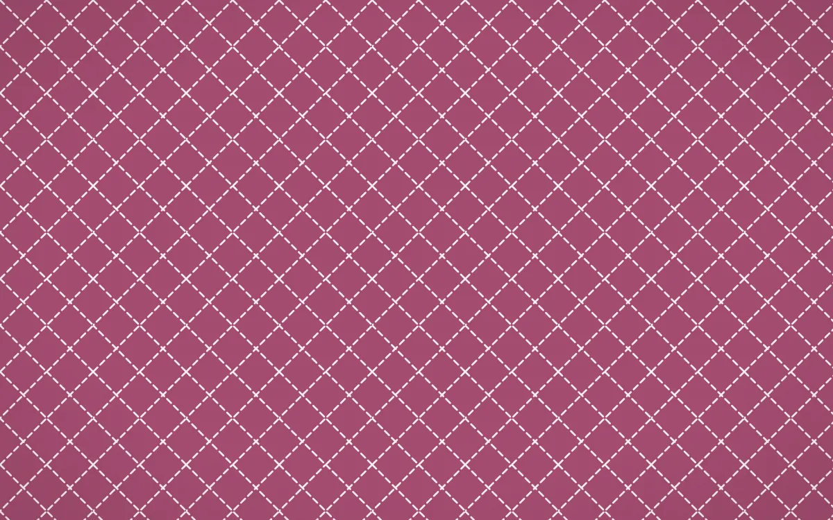 Lotus Siam Stitch Diamonds — colourful pink and white sashiko background