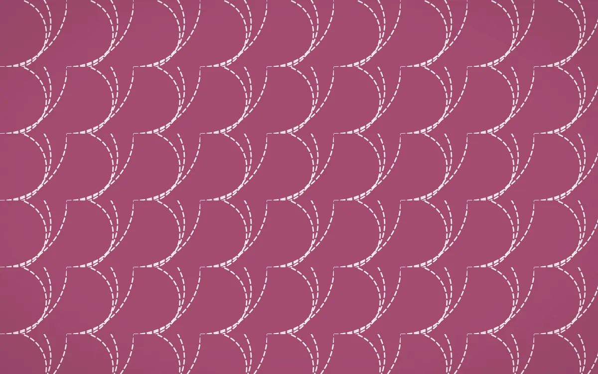 Lotus Siam Stitch Fans — colourful pink and white sashiko background