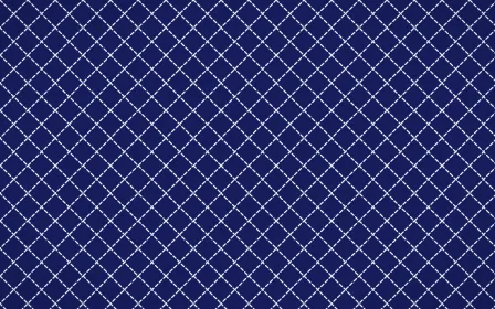 Majorelle Stitch Diamonds — dark blue and white sashiko background