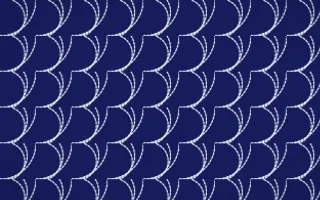 Majorelle Stitch Fans — dark blue and white sashiko background