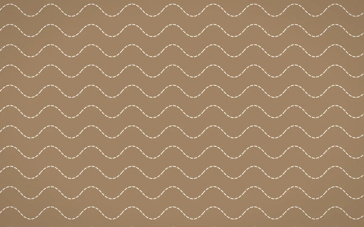 Manila Shell Stitch Waves — colourful orange and white sashiko background
